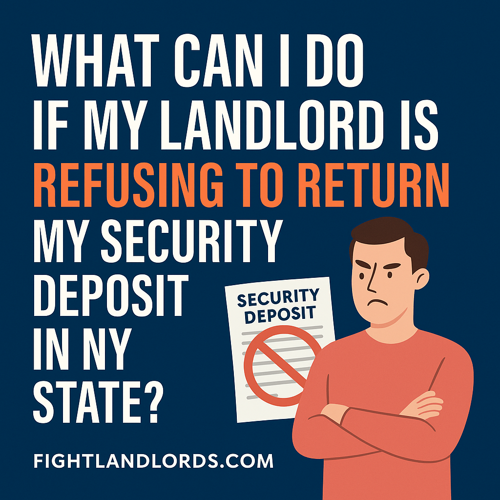 What Can I Do If My Landlord Is Refusing to Return My Security Deposit in NY State?